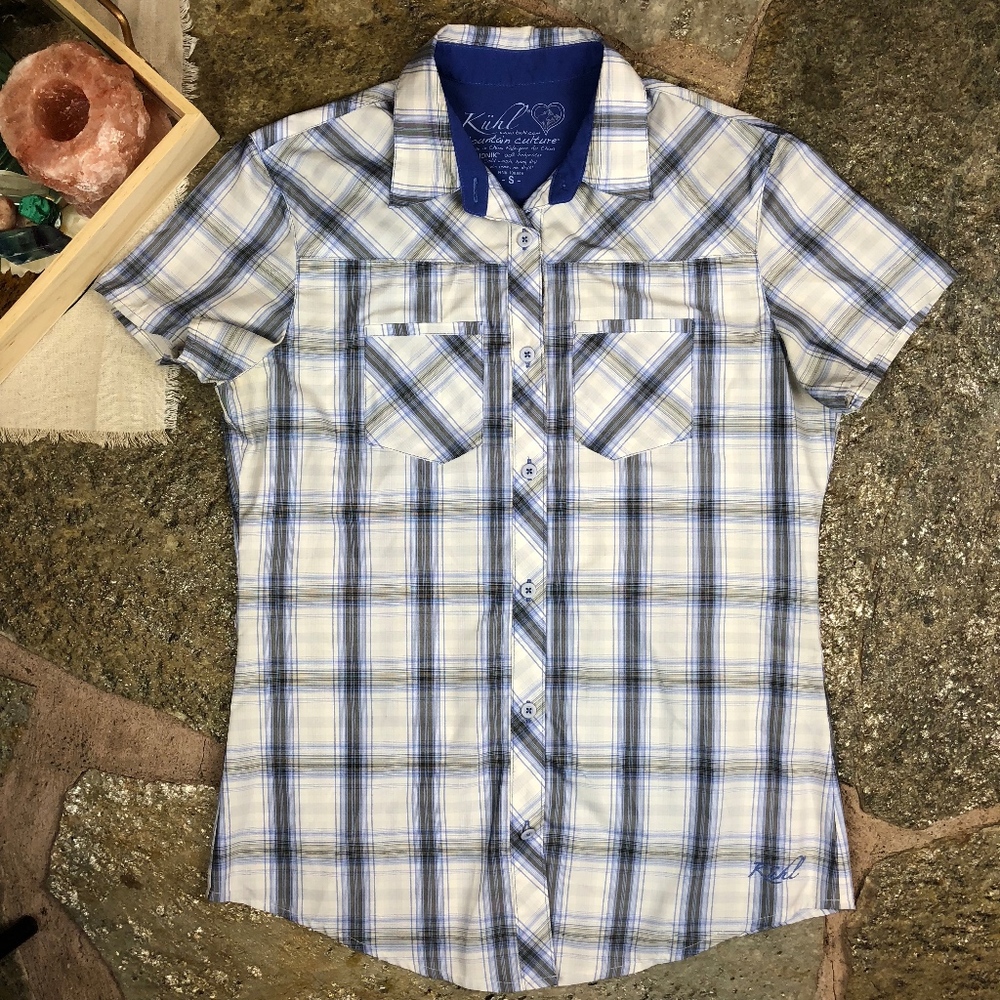 Kuhl Women's Short Sleeve Top Size S Button Up